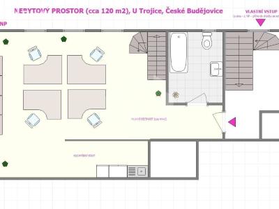 Pronájem kanceláře České Budějovice, U Trojice č. 10