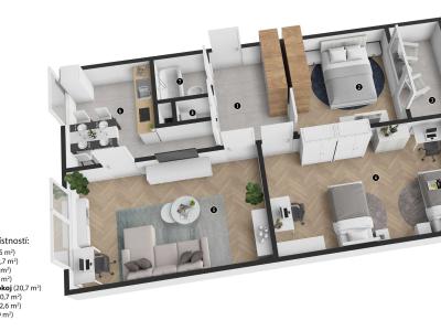 Продаж квартири 3+1 Praha, Mirotická 952 č. 8