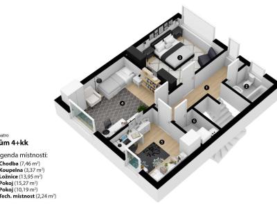Rent family house Praha, Exnárova 1029 č. 39