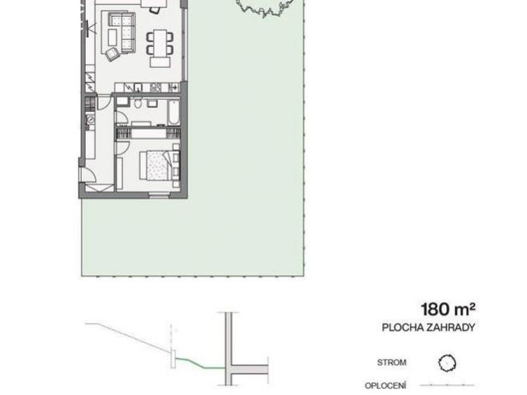 Sale apartment 2+KK Praha, Pod Krocínkou č. 3