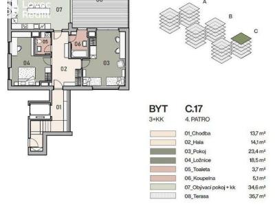 Prodej bytu 3+KK Praha, Pod Krocínkou č. 1