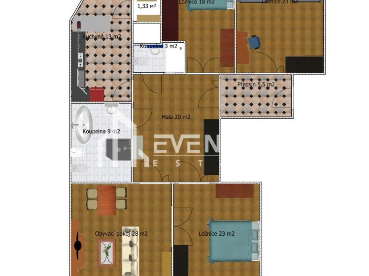 Prodej bytu 4+1 Praha, Králodvorská 1086/14 č. 25