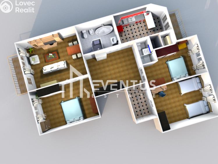 Prodej bytu 4+1 Praha, Králodvorská 1086/14 č. 26