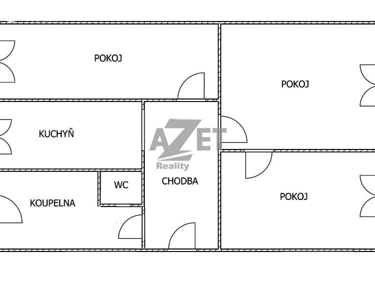 Prodej bytu 3+1 Ostrava, Mitušova č. 1