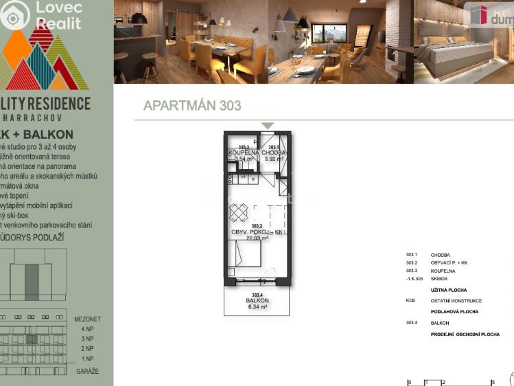 Продаж квартири 1+KK Harrachov č. 11