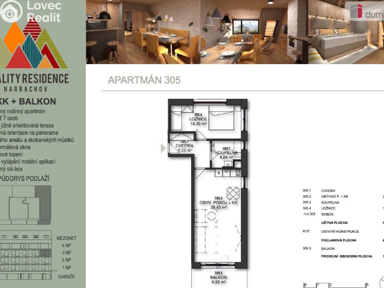 Prodej bytu 2+KK Harrachov č. 10