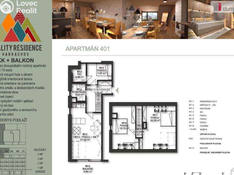 Продажа квартиры 4+KK Harrachov č. 7