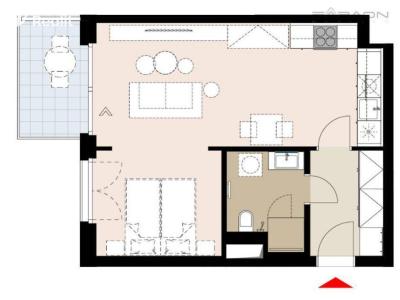 Rent apartment 1+KK Praha, U Viktorie č. 4