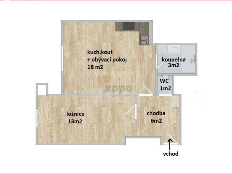 Pronájem bytu 2+KK Praha, Nad Kajetánkou č. 12