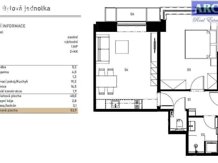 Prodej bytu 2+KK Praha, Patočkova č. 6