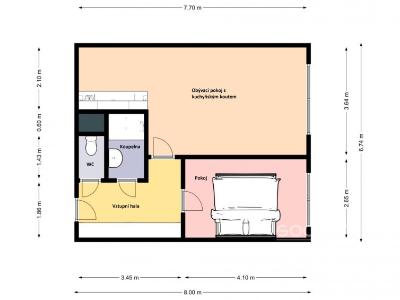 Rent apartment 2+KK Praha, Nad přehradou č. 2