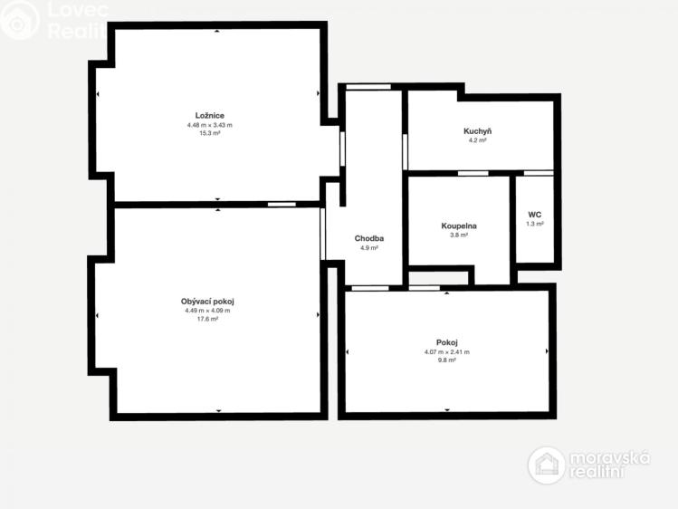 Sale apartment 3+KK Oslavany, Moravská 938/9 č. 11