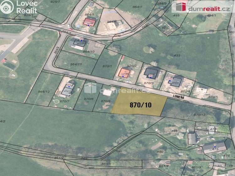 Prodej stavebního pozemku Děčín, Lomená č. 8