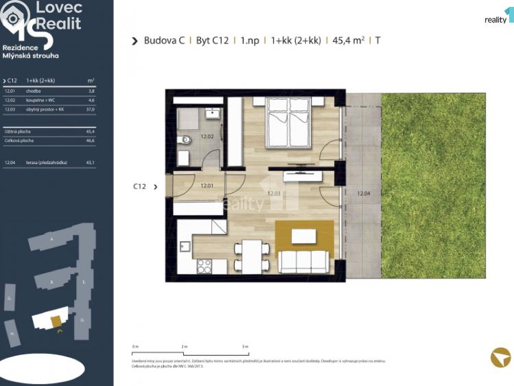 Аренда квартиры 2+KK Plzeň, Pallova č. 40