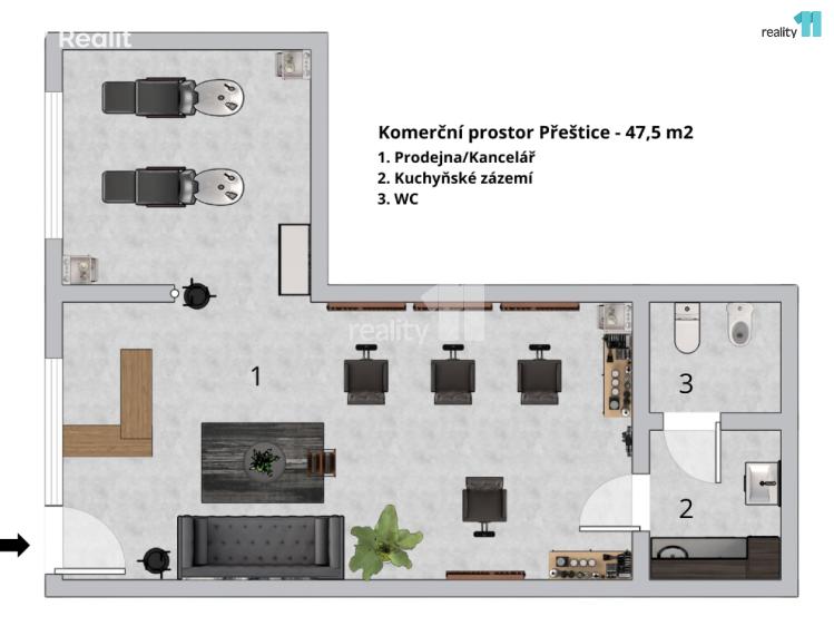 Prodej obchodního prostoru Přeštice, Husova č. 5