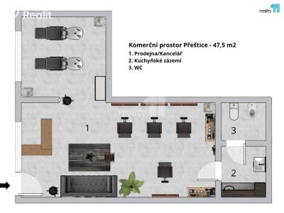 Prodej obchodního prostoru Přeštice, Husova č. 5