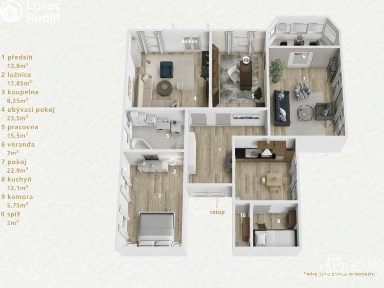 Продажа квартиры 5+1 Karlovy Vary, Brožíkova č. 2