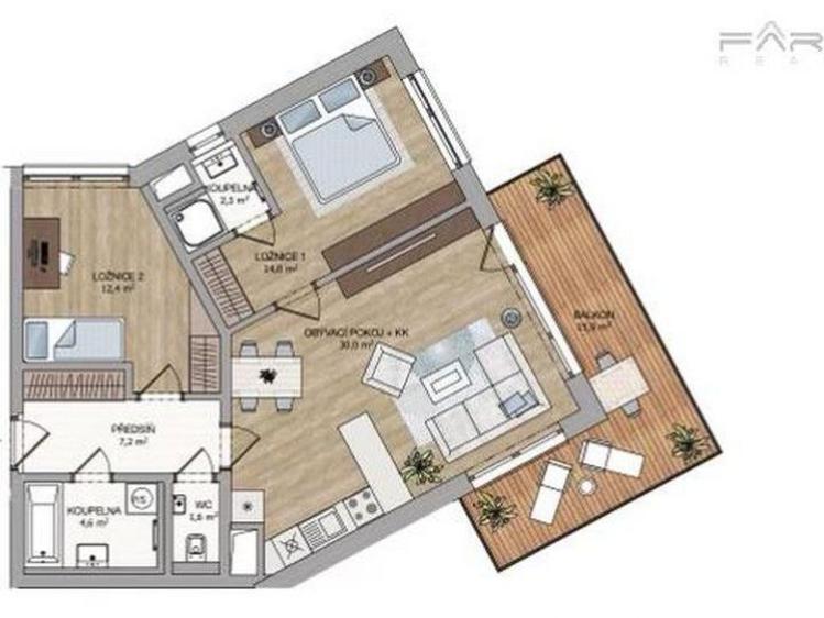 Оренда квартири 3+KK Praha, Naskové č. 22
