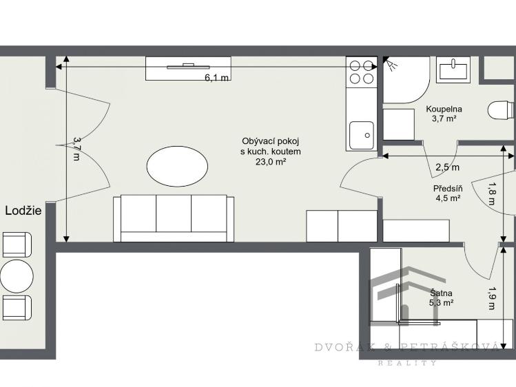 Оренда квартири 1+KK Praha, Jana Želivského 2386/13 č. 11