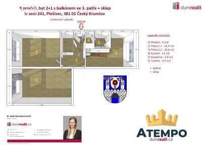 Prodej bytu 2+1 Český Krumlov, U Jeslí č. 2