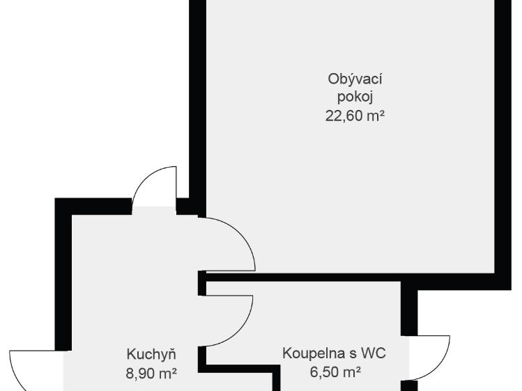 Pronájem bytu 1+1 Zlín, B. Němcové 368 č. 3