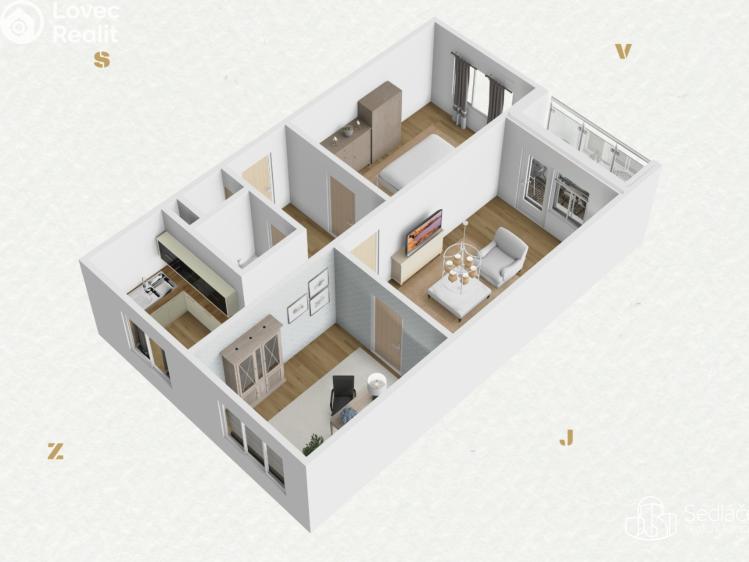 Продаж квартири 3+1 Habartov, Karla Čapka č. 22