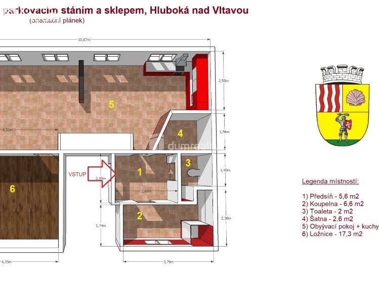 Prodej bytu 2+KK Hluboká nad Vltavou, Třeboňská č. 2
