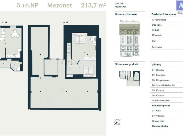 Prodej bytu 3+KK Praha, Mečislavova č. 3