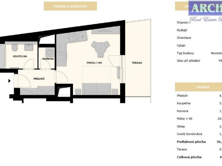 Продаж квартири 1+KK Praha, U křížku č. 2