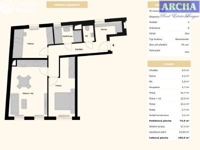Sale apartment 3+KK Praha č. 2