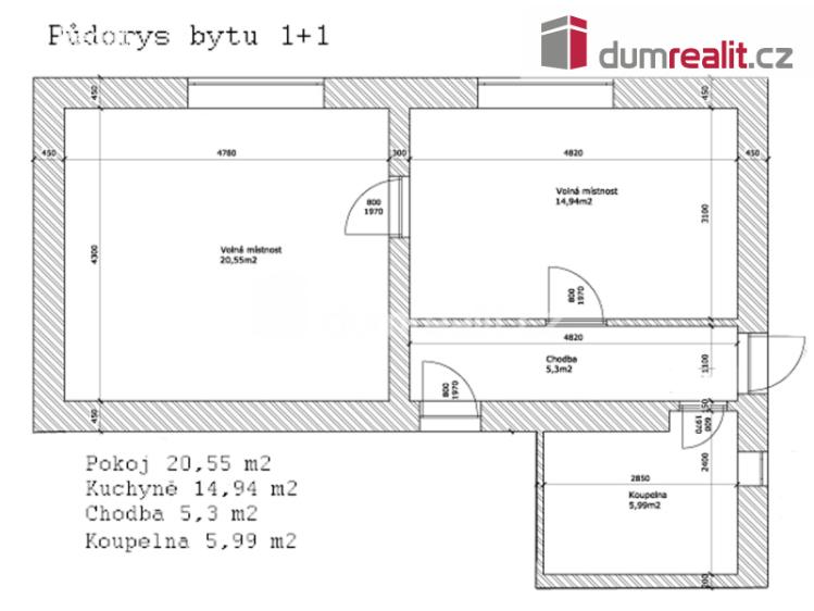 Pronájem bytu 1+1 Karlovy Vary, Lesní č. 25