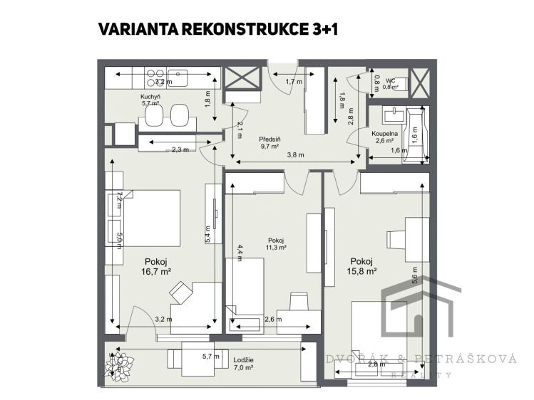 Prodej bytu 3+KK Praha, Kukelská 904/3 č. 35