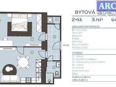 Sale apartment 2+KK Praha, Hartigova č. 3