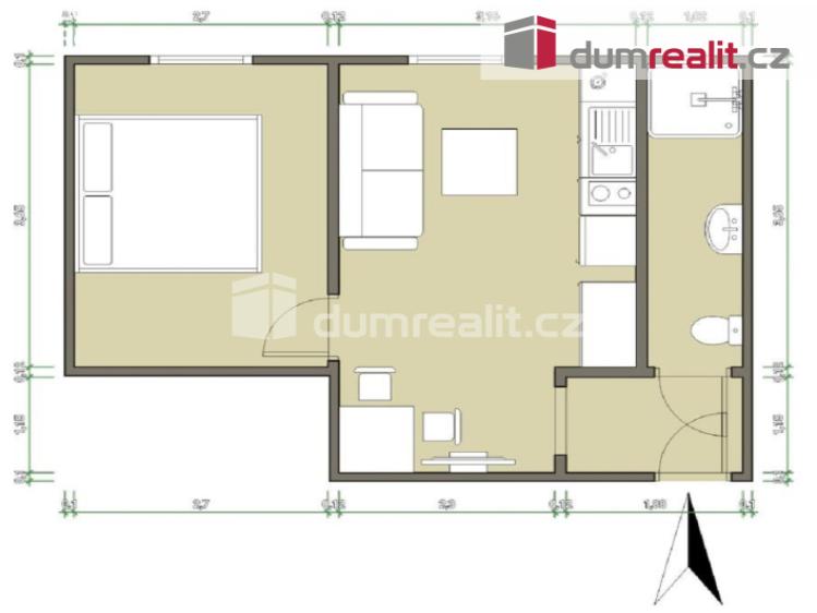 Оренда квартири 2+KK Luhačovice, Zatloukalova č. 10