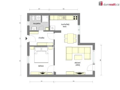 Rent apartment 2+1 Neratovice, Růžová č. 4