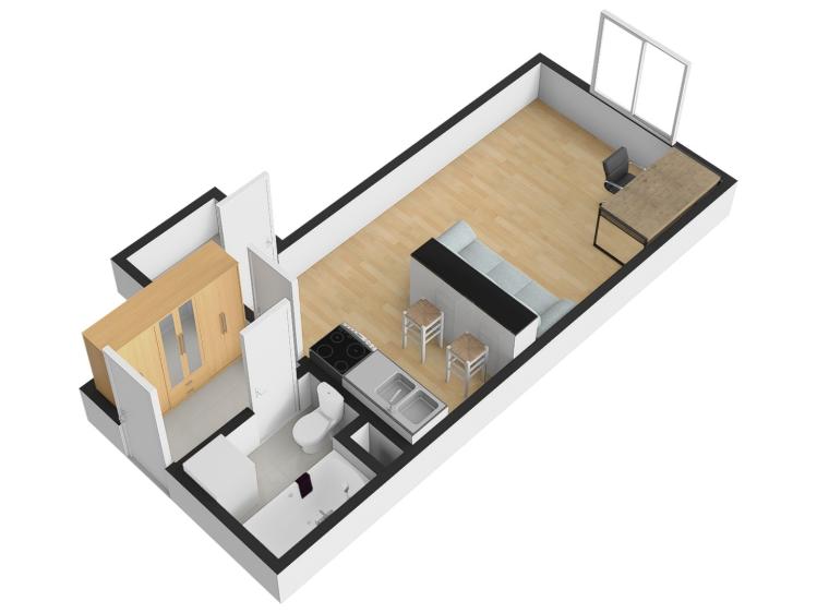 Pronájem bytu 1+KK Praha, Hostivařská č. 17