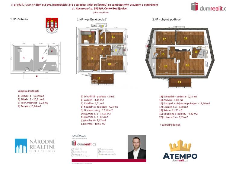 Продаж сімейного будинку České Budějovice, Kosmova č. 6