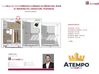 Продажа квартиры 2+1 Lhenice, Netolická č. 2