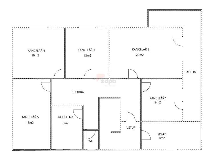 Pronájem kanceláře Praha, U Plátenice 2455/10 č. 20