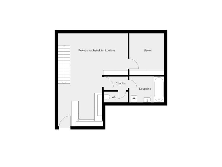 Pronájem bytu 3+KK Pardubice, Husova 205 č. 15