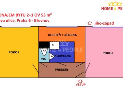 Rent apartment 2+1 Praha 6, Čílova č. 1