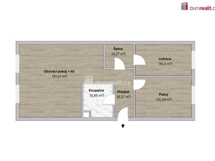 Prodej bytu 3+1 Neratovice, Dr. E. Beneše č. 8