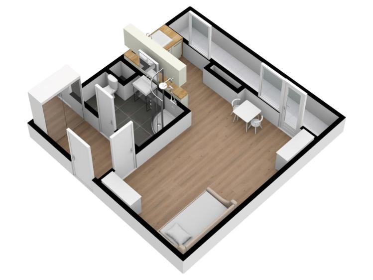 Pronájem bytu 1+KK Praha, Milevská č. 14