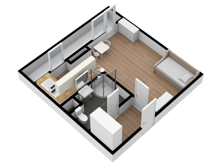 Rent apartment 1+KK Praha, Milevská č. 9