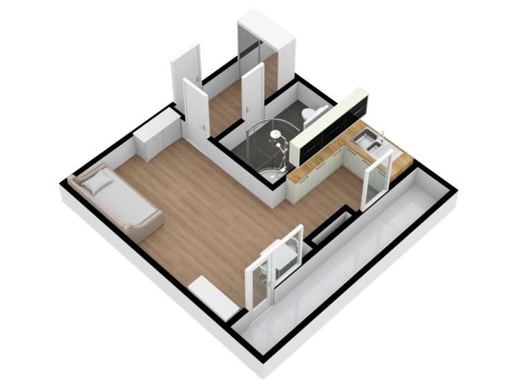 Pronájem bytu 1+KK Praha, Milevská č. 11