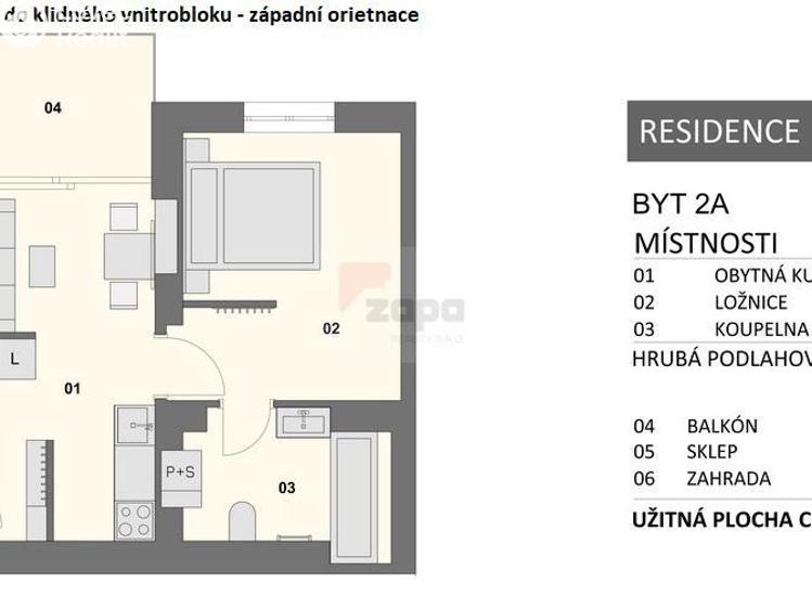 Pronájem bytu 2+KK Poděbrady, Studentská 361/37 č. 10
