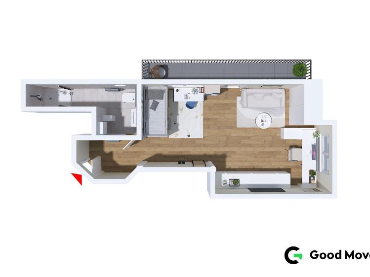 Prodej bytu 1+KK Zlín, Horní Vršava IV 5642 č. 2