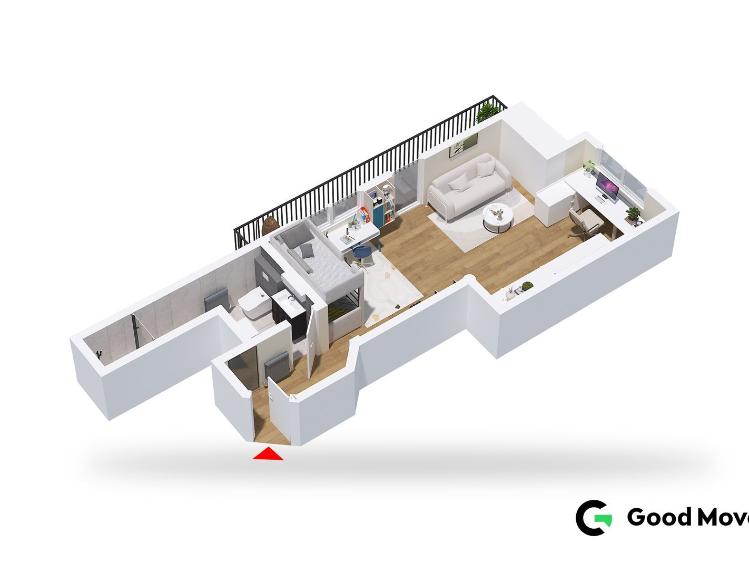 Prodej bytu 1+KK Zlín, Horní Vršava IV 5642 č. 38