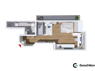 Sale apartment 1+KK Zlín, Horní Vršava IV 5642 č. 2