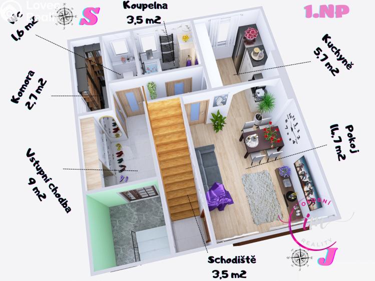 Продаж сімейного будинку Třebíč, Řípovská č. 23